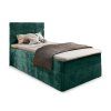 Čalouněná postel GLORIEN VELVET 90x200 cm – elegantní tmavě zelený design