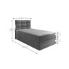 Postel boxspring GLORIEN VELVET 90x200 cm – pohodlí a elegance