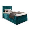 Čalouněná postel GLORIEN VELVET 100x200 cm – tyrkysový design pro stylovou ložnici
