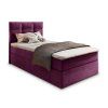 Elegantní purpurová postel GLORIEN 80x200 cm s vysokým čalouněným čelem