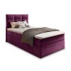 Elegantní purpurová postel GLORIEN 100x200 cm s vysokým čalouněným čelem