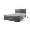 Kvalitní čalouněná postel GLORIEN 160x200 cm – boxspring s nadčasovým vzhledem