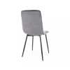 Moderní čalouněná židle DAREN VELVET šedá s pohodlným polstrováním