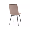 Designová sametová jídelní židle DAREN VELVET cappuccino s kovovými nohami