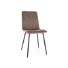 Elegantní jídelní židle DAREN VELVET cappuccino s prošívaným sametem