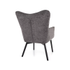 CARMEN RAVEN – pohodlné tmavě šedé křeslo s moderním designem