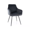 Elegantní jídelní židle MARLO VELVET černá – luxusní sametový design