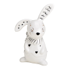 Bílý keramický zajíček BUNNY FRONT 10 cm pro velikonoční dekoraci