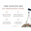 Elegantní závěsné křeslo MOLINE s černým stojanem, šedé z umělého ratanu