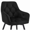 Jídelní otočné křeslo JORK360 VELVET černé v sametovém provedení