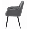 Designové jídelní křeslo JORK VELVET tmavě šedé v sametu