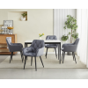 Komfortní jídelní křeslo JORK VELVET tmavě šedé s elegantním vzhledem