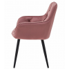 Designové jídelní křeslo JORK VELVET růžové s opěrkami