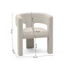 Béžovošedé křeslo ALPAH LOOP s oblým tvarem pro moderní design domova