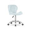 Set do pracovny ZARIMO stůl 80x40 cm bílý + křeslo AVOLA VELVET světle modré