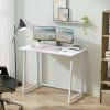 Kompaktní pracovní stůl ZARIMO bílý – vhodný pro home office i studium