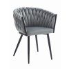 Elegantní jídelní křeslo ORION VELVET světle šedé do moderní jídelny