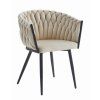 Elegantní jídelní křeslo ORION VELVET béžové do moderní jídelny