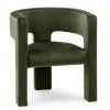 Designové křeslo ALPAH B VELVET tmavě zelené do moderního interiéru