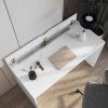 Designový psací stůl NEVY 120x60 cm bílý s výklopným víkem