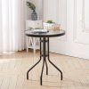 Elegantní skleněný stůl ISLAND 60 cm černý pro venkovní posezení