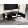 Stylový TV stolek LANZZI 120x40 cm v černém provedení s úložným řešením
