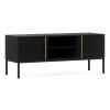 Moderní TV stolek LANZZI 120x40 cm v elegantní černé barvě