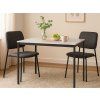 Designový jídelní stůl RAMOD 100x60 cm černý s mramorovou deskou