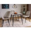 Elegantní jídelní stůl RION 80x80 cm s keramickou deskou bílý mramor
