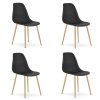 Set 2 ks černých designových židlí OSAKA s univerzálním využitím