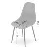 Set 2 tmavě hnědých židlí OSAKA s moderní černou podnoží