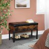 TAYLOR lavice s úložným prostorem a botníkem 70x30 cm černá/rustikální