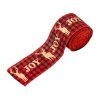 Vánoční stuha JOY 5cm x 5m červená s jelenem a kostkovaným vzorem pro dekorace