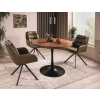 Designový stůl AMADEO 100x100 cm kulatý, ořechový dekor