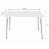 Set jídelní stůl ADRIA 120x80 a židle BALI MARK béžové s černou podnoží