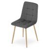 Designová židle KARA tmavě šedá samet s pohodlným sedákem