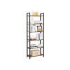 TAYLOR regál 186x66 cm – 6 otevřených polic v rustikálním stylu
