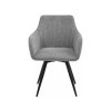 Pohodlná jídelní židle BALLO BREGO šedé s područkami a elegantním designem