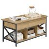 Stolek s výsuvnou deskou TAYLOR ARTISAN, kov/dub