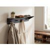 Černý kovový věšák KENAN 60 cm na zeď – minimalistický design do moderní domácnosti