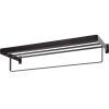 Nástěnný věšák na ručníky HANDY 60x22 cm černý do moderní koupelny