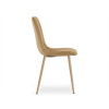 Designová židle LAVA CAMEL BEIGE béžová se sametovým potahem a opěrkou
