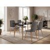 Designová jídelní židle LAVA PEWTER GREY v šedém sametu