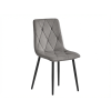 Elegantní šedá židle LIBRA SILVER GREY s černými kovovými nohami