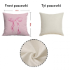 Elegantní povlak na polštář PINKARA 45x45 cm růžový design