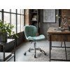 Stylové mentolové kancelářské křeslo AVOLA VELVET do moderní pracovny