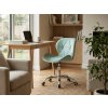 Designové mentolové kancelářské křeslo AVOLA VELVET s nastavitelnou výškou