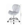 Krémové kancelářské křeslo AVOLA VELVET pro minimalistický interiér