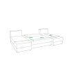 92124 3 elegantni rozkladaci sedaci souprava do u livaro 305x140 cm svetle seda
