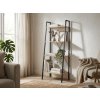 Designová knihovna TAYLOR SONOMA 4 police 147x60 cm dub sonoma s kovovou konstrukcí
